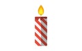 Christmas candle flat vector icon