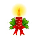 Christmas candle Royalty Free Stock Photo