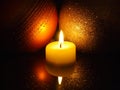 Christmas candle lights Royalty Free Stock Photo