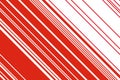 Christmas candle, lollipop pattern. Striped diagonal background with slanted lines. Stripy backdrop Vector illustration Royalty Free Stock Photo