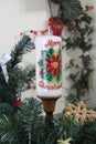 Decorative Christmas candle Royalty Free Stock Photo