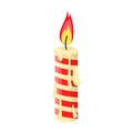 Christmas candle single icon in cartoon style for design.Christmas vector symbol stock illustration web.