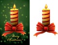 Christmas candle vector