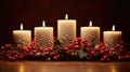 Christmas candle X\'mas candles decoration, ai