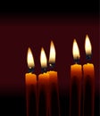 Christmas candles Royalty Free Stock Photo