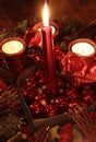 Christmas candles & baubles