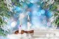 Christmas candles Royalty Free Stock Photo