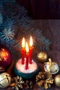 Christmas candles Royalty Free Stock Photo