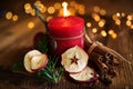 Christmas candles decoration Royalty Free Stock Photo