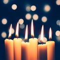 Christmas candles and lights Royalty Free Stock Photo