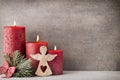 Christmas candles and lights. Christmas background Royalty Free Stock Photo