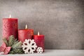 Christmas candles and lights. Christmas background Royalty Free Stock Photo