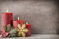 Christmas candles and lights. Christmas background Royalty Free Stock Photo