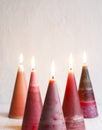 Christmas candles and lights. Christmas background. Royalty Free Stock Photo