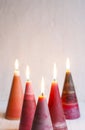 Christmas candles and lights. Christmas background. Royalty Free Stock Photo