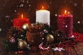 Christmas candles and ornaments