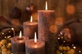 Christmas candles still life Royalty Free Stock Photo