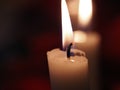 Christmas candles on the table Royalty Free Stock Photo