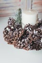 Christmas cones candlestick