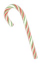 Christmas candy cane isolated on white background Royalty Free Stock Photo