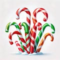 Christmas candy cane snow red green tasty