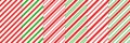 Christmas candy cane striped seamless pattern set. Christmas candycane background with red and green stripes. Peppermint Royalty Free Stock Photo