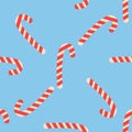 Christmas candy cane stripes seamless pattern in red and white. Popular winter festive background Royalty Free Stock Photo