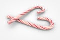 Christmas candy canes heart symbol Royalty Free Stock Photo