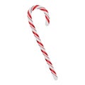 Christmas Candycane Isolated on White Illustration Royalty Free Stock Photo