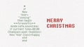 Christmas tree made of programming code. Minimalist Christmas card design. Funny Merry Christmas card. Postcard for the programmer