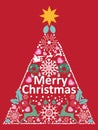 Christmas card and background with pine tree vector format