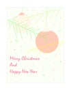 Christmas card in beige and peach tones