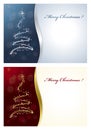 Christmas Card Blue or Red Background