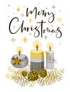 Christmas card with candles