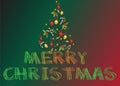 Christmas card and chrisrmas tree