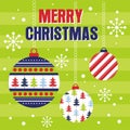 Christmas card with christmas baubles and deorations Royalty Free Stock Photo