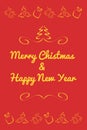Christmas card concept by Have red and gold color