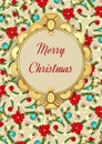 Christmas card with a decorative pattern