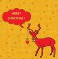 Christmas card with deer