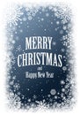 Christmas card with frame of snowflakes Royalty Free Stock Photo