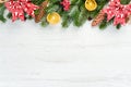 Christmas card. Gift boxes, Christmas tree and Christmas decorations on a white background. Royalty Free Stock Photo