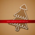 Christmas card - gingerbread tree