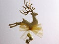 Christmas Card - Golden Reindeer ornament