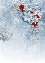 Christmas card with gorgeous winter flowers