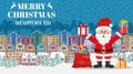 Christmas card with greeting, Royalty Free Stock Photo