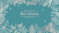 Christmas card. Holidays background, invitation. Winter fir pine branches, pinecones floral border. Christmas, xmas Royalty Free Stock Photo