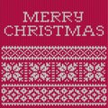 Christmas card, knitted pattern