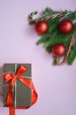 Christmas card on a light background. Decor for Christmas and New year. Merry Christmas. Waiting for the holiday. Decor for Christ Royalty Free Stock Photo