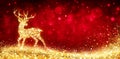 Christmas Card - Magic Golden Deer