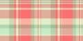 Christmas card pattern textile tartan, livingroom vector check fabric. Large seamless background plaid texture in light and orange